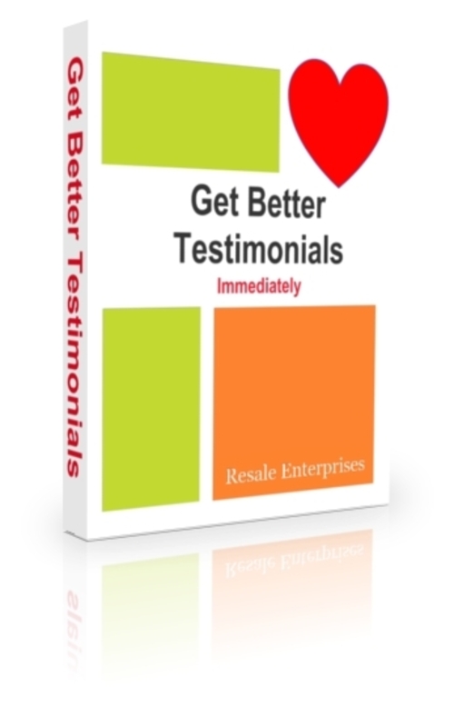 Product picture Get Better Testimonials - eBook
